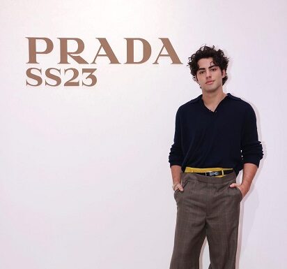 Lucas Pretti presente no desfile da Prada