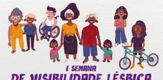 Poster da Casa 1 para a Semana de Visibilidade Lésbica