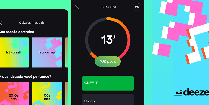 Deezer testa conhecimentos com um quiz.