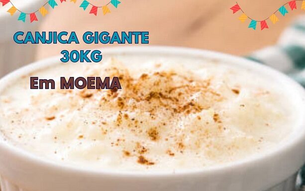 Festa Junina dos Gigante com pé de moleque de 20kg, curau de 2,5 kg, canjica de 30kg e pastel de 35cm. Se liga!