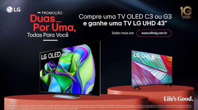 LG celebra 10 anos e cria promoção Compre e Ganhe