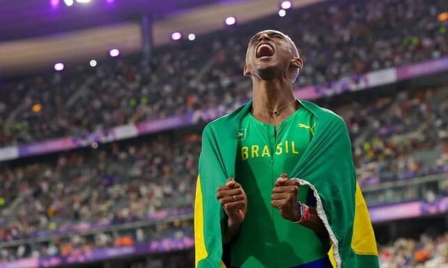 Alison dos Santos, Piu do E.C. Pinheiros, faz história e conquista o bronze em Paris!