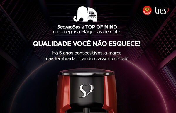 3 Corações tricampeã do Prêmio Folha Top of Mind! ☕