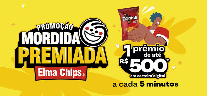 Mordida Premiada Elma Chips: Ganhe prêmios a cada 5 minutos!