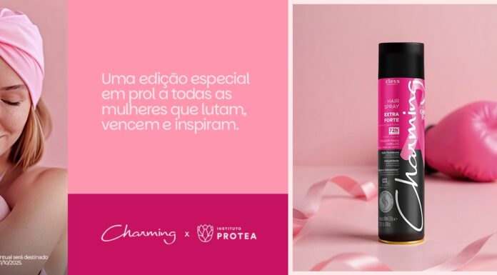 Charming de rosa: beleza que segura o lacre e apoia quem precisa!
