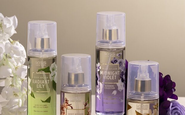 Vai um banho de flor aí? Kiss New York lança nova linha de body splashes inspirada em perfumes premium!