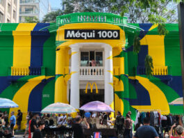 Méqui 1000 transforma fachada na Av. Paulista em ponto de torcida para a Copa