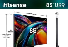 Hisense lança série UR9 no Brasil e democratiza a tecnologia RGB MiniLED
