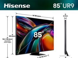 Hisense lança série UR9 no Brasil e democratiza a tecnologia RGB MiniLED